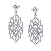 carat london willa sterling silver white gold drop earrings