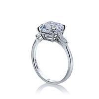 Carat London Baguette & Asscher Cut Diamond White Solitaire Ring (M)