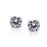 Carat London Brilliant 2ct 4 Prongs / 9K White Gold Stud Earrings