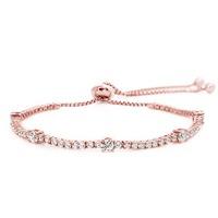 Carat London \'Phoebe\' Sterling Silver, Rose Gold Slider Bracelet