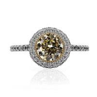 Carat London 1.12ct Canary Yellow Brilliant Border Set & Micro Set Ring (M)