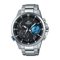 Casio Edifice Solar Dual World Time men\'s stainless steel watch