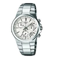 Casio Steel Chronograph Round White Dial with Date Watch SHE-5019D-7AEF