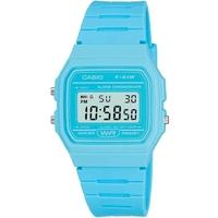casio unisex digital display blue rubber strap watch f 91wc 2aef