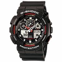 casio g shock dual display black strap watch ga 100 1a4er