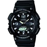 CASIO Black Rubber Strap Duo Display Black Dial Watch AQ-S810W-1AVEF
