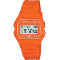 casio unisex orange alarm watch f 91wc 4a2ef