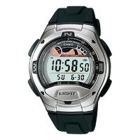 Casio Gents Steel Black Rubber Digital Strap Watch W-753-1AVES