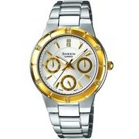 casio sheen ladies two tone bracelet watch she 3800sg 7aef