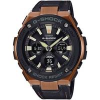 casio g shock mens brown leather strap watch gst w120l 1aer