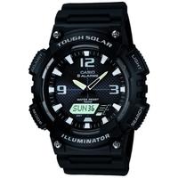CASIO Black Rubber Strap Duo Display Black Dial Watch AQ-S810W-1AVEF