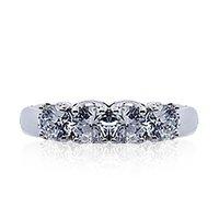 Carat 1.00ct Inspired Round Quattro White Gold Ring