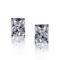 Carat 1.00ct Simply Radiant White Gold Stud Earrings