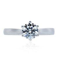 Carat 2.00ct Rosy Round Solitaire White Gold Ring