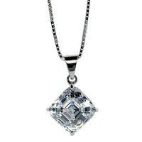 Carat 1.25ct White Gold Asscher Pendant