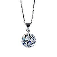 Carat 1.50ct Round 4 Prongs White Gold Pendant