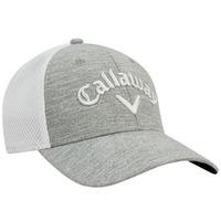 Callaway 2017 Mesh Fitted Cap - Heather Silver/White