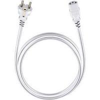 Cable [1x PG plug - 1x IEC C13 socket ] 1.50 m White Oehlbach