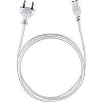 Cable [1x Europlug - 1x Small appliances socket (C7)] 1.50 m White Oehlbach