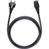 Cable [1x PG plug - 1x IEC C13 socket ] 1.50 m Black Oehlbach