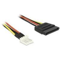 Cable [1x SATA power plug - 1x Floppy plug 4-pin] 0.24 m Black, Red, Yellow Delock