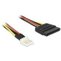 Cable [1x SATA power plug - 1x Floppy plug 4-pin] 0.60 m Black, Red, Yellow Delock