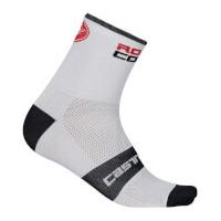 castelli rosso corsa 6 socks white xxl