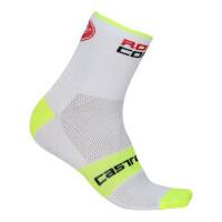 Castelli Rosso Corsa 13 Socks - White/Yellow Fluo - XXL
