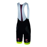 Castelli Velocissimo Bib Shorts - Black/Yellow - XXL