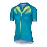 Castelli Women\'s Aero Race Jersey - Caribbean/Yellow Fluo - M