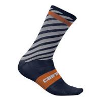 Castelli Free Kit 13 Socks - Midnight Navy/Orange - S-M