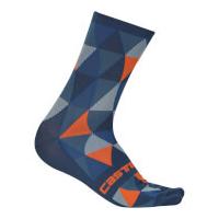 Castelli Fausto Socks - Multicolour Anthracite/Pale Blue - XXL