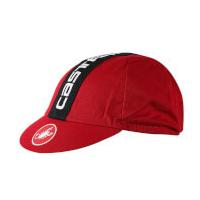 Castelli Retro 3 Cycling Cap - Ruby Red/Black - One Size