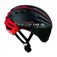 Casco Speedairo RS Helmet with Vautron Visor - Black/Red - Large (59-63cm)