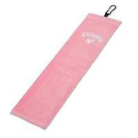 callaway cotton tri fold towel pink