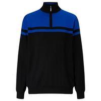 callaway merino blend colourblock sweater magnetic blue large cc 1