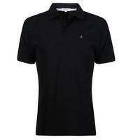 calvin klein manhattan radical cotton pique polo shirt black medium