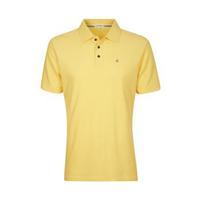 Calvin Klein Manhattan Radical Cotton Pique Polo Shirt - Lemon Medium (D14)
