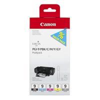 Canon PGI-9 PBK/C/M/Y/GY Original Multipack Ink Cartridges