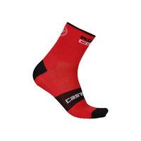 castelli rossocorsa 6 socks red sm