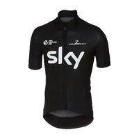 castelli team sky gabba 3 short sleeve windrain jacket black x