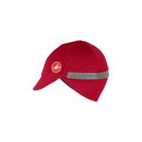 castelli risvolto due cycling cap ruby red onesize