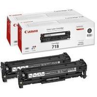 Canon 718 Black Original Toner Cartridge Twin Pack (2662B005AA)