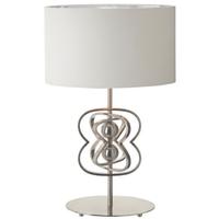 cb infinity satin nickel table lamp with shade