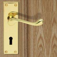 CBS54 Victorian Scroll Suite Lever Lock Door Handles
