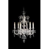 CB125247/6 Crystal Bohemian 6 Light Crystal Chandelier