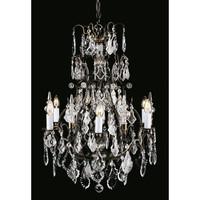 CB00501/6 AB Crystal Bohemian Antique Bronze Chandelier