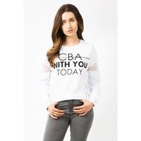 CBA CROP SLOGAN SWEAT