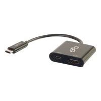 Cbl/USB-C to HDMI+USB-C Charging Black