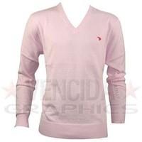 ccc off field kiwi v neck sweater pink large